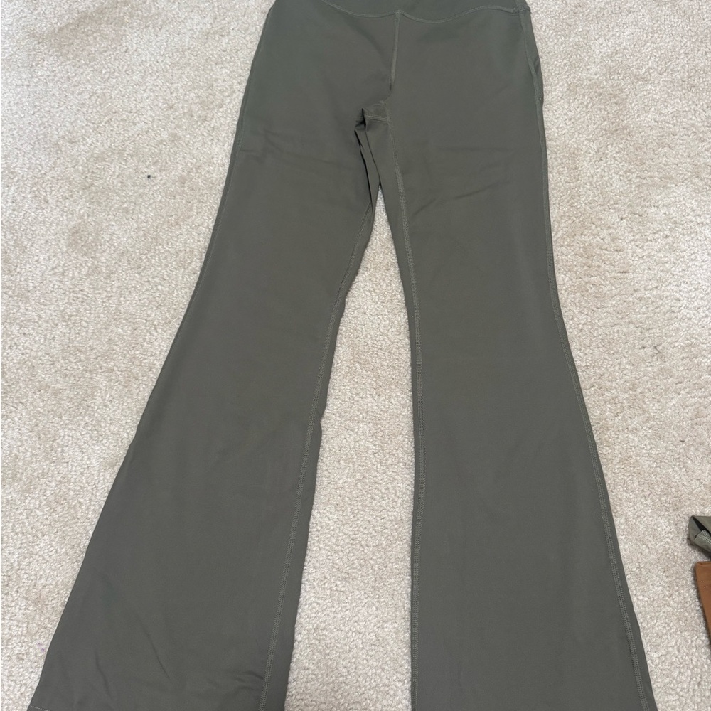 Olive Green Flared lulu Pants